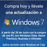 Promoción de actualización a Windows 7