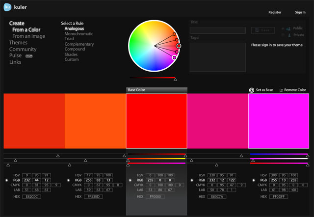 Adobe Kuler - Paletas de Color