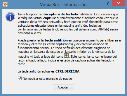 VirtualBox MSG